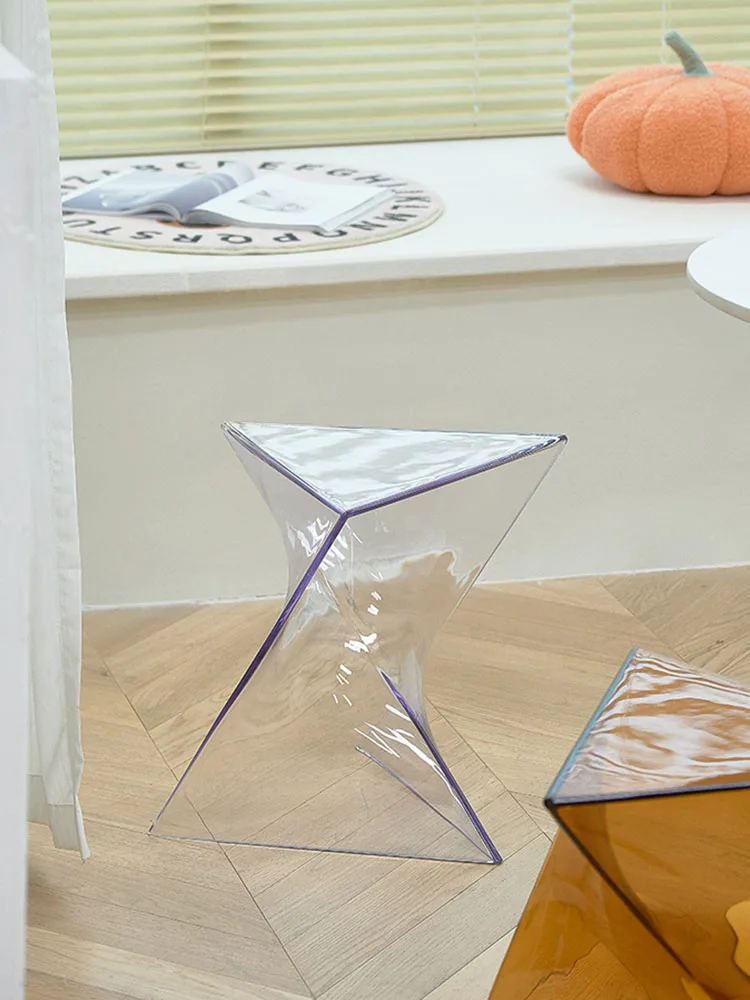 Creative Coffee Table,Acrylic Furniture,Living Room,Sofa Corner Table,Irregular Transparent Balcony,Small Edge Tables Customized image 3