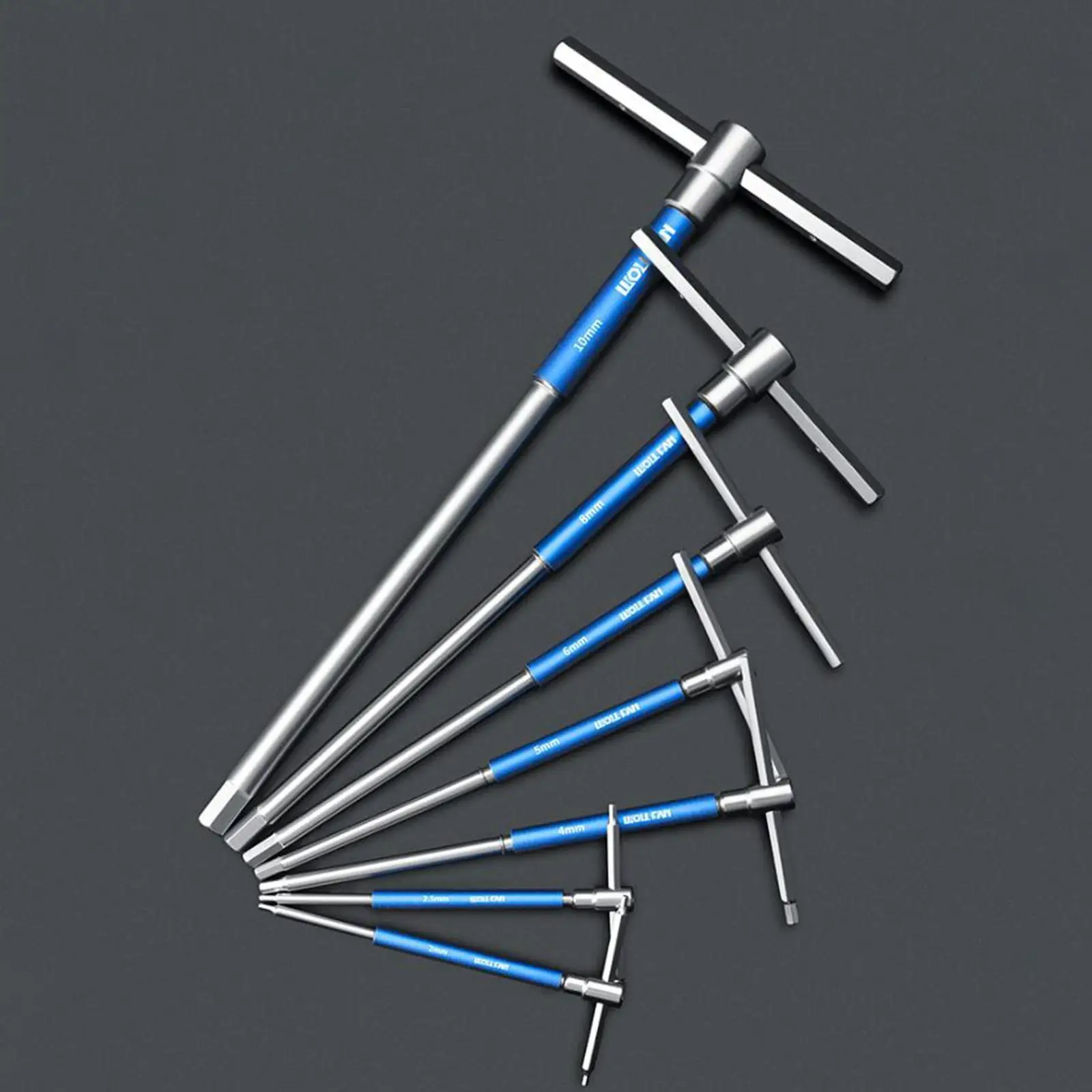 Ergonomic T Handle Hex Wrench Set Allen Key with Sliding Rod for Bicycle Maintenance and Furniture Installation