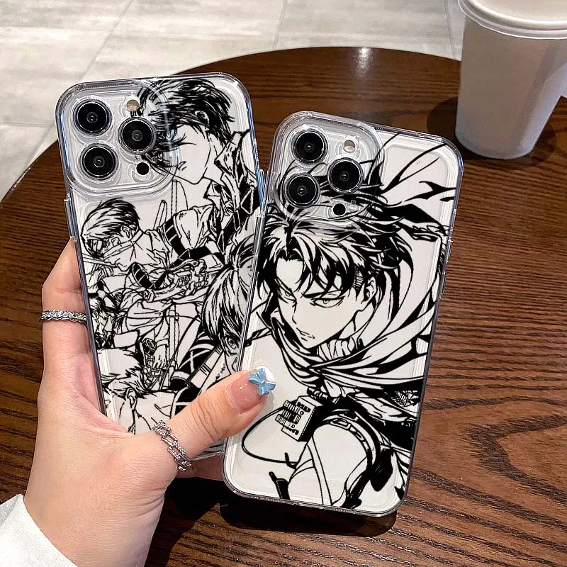 

A-Attack on Titan Cool Art Phone Case For Apple iPhone 17 16e 16 15 14 13 12 11 XR Air Pro Plus Max Mini Transparent Cover