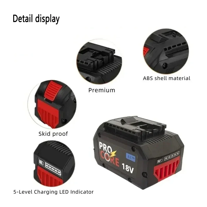 Suitable for Bosch 18V Full Range Backup Tools Replacement Battery 2026 New 21700 High-power tool Battery 8.0Ah 10.0Ah 12.0Ah