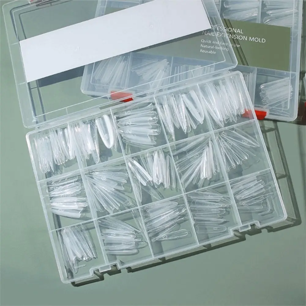 

240 шт., прозрачные сэндвичи для ногтей, двойные формы, 15 форм, быстрый ремонт ногтей, форма для быстрого наращивания геля, форма для наращивания ногтей, гель-строитель