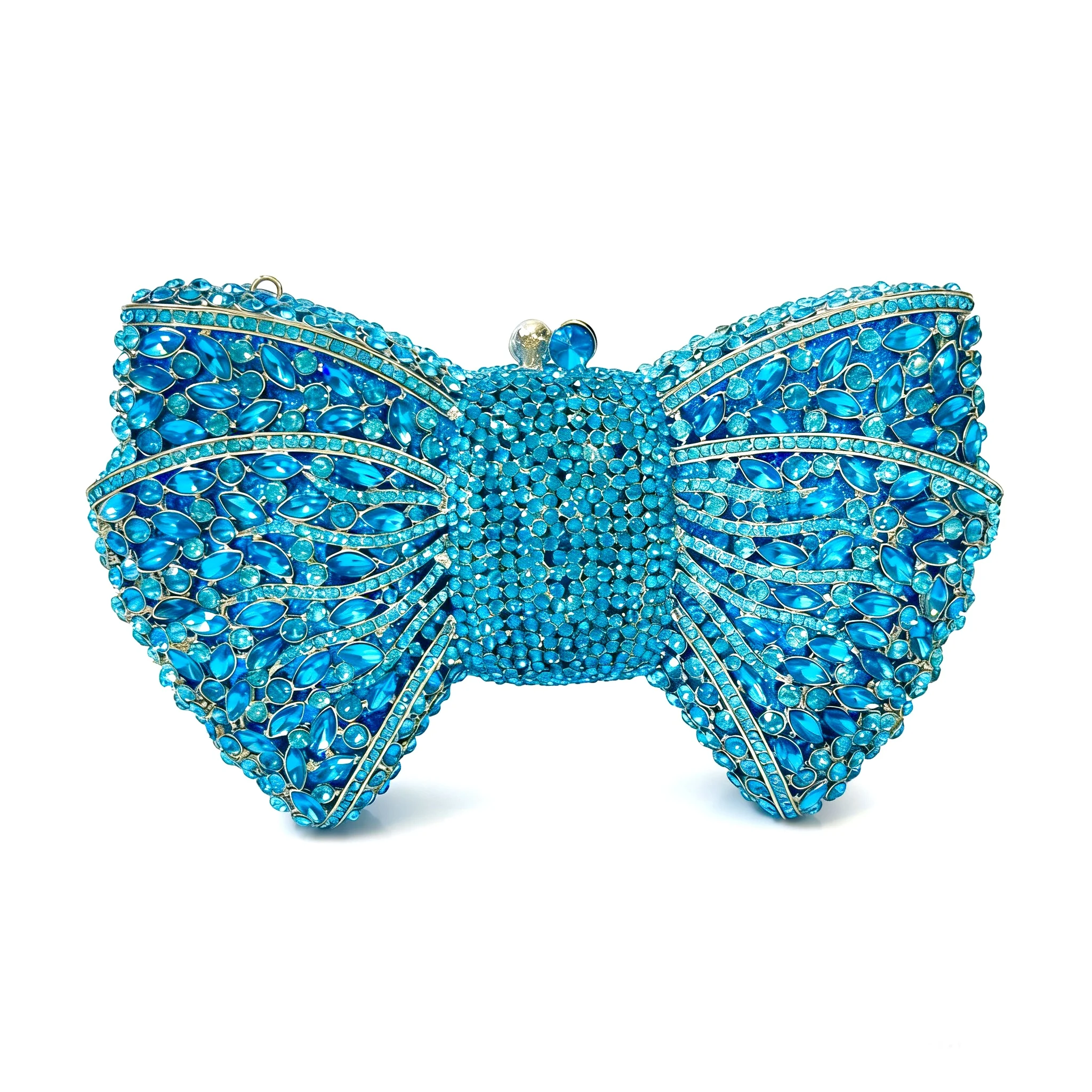 Luxury Pink Bow Rhinestone Evening Clutch for Women, Sparkling Crystal Formal Party Wedding Purse Handbag