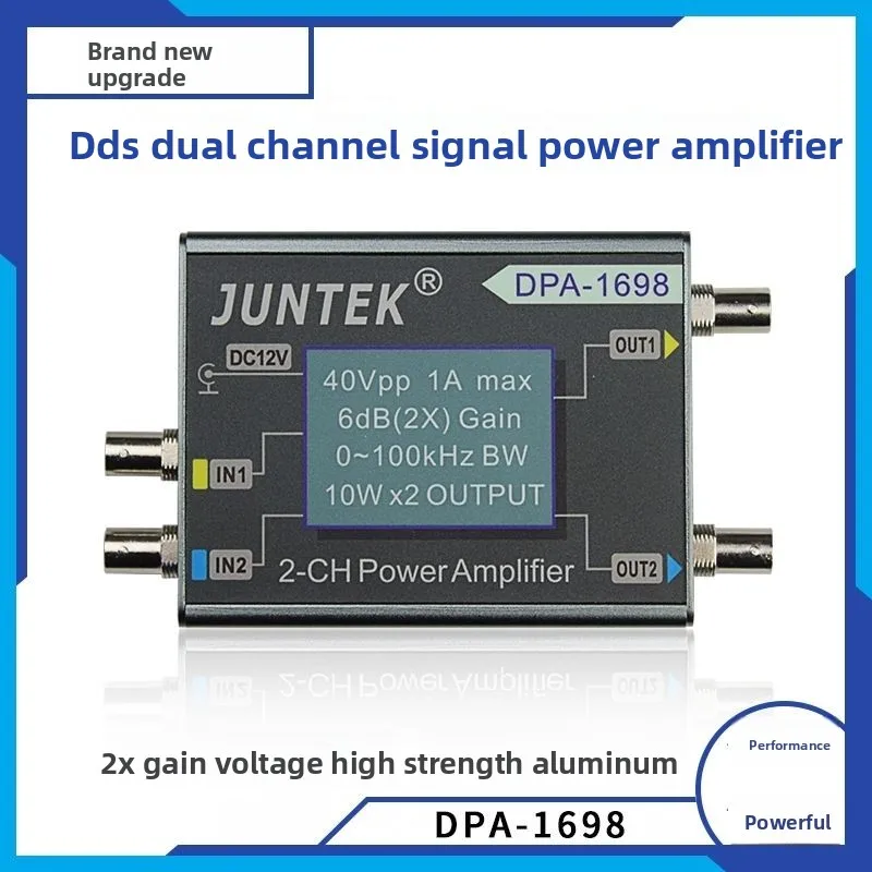 

New DPA1698 High Power Dual Channel DDS Function Signal Generator Power Amplifier DC Amplifier 40V