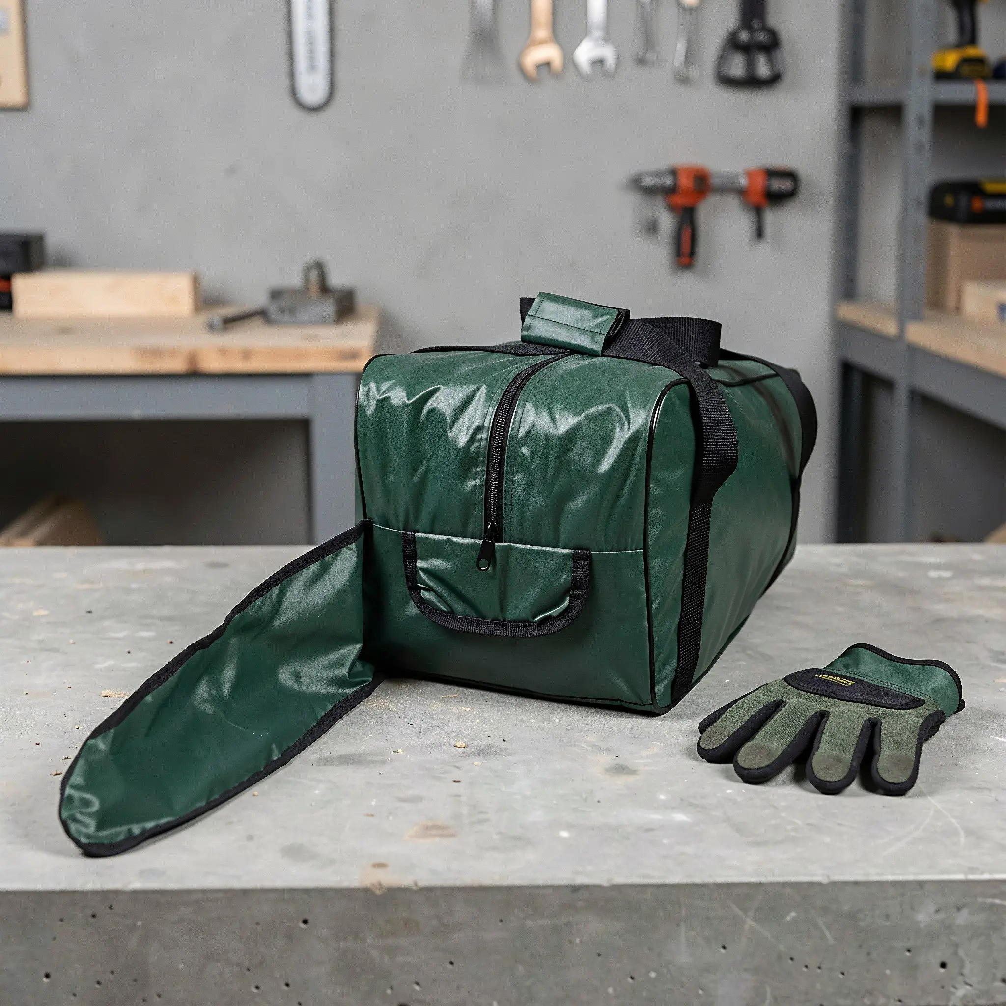 Chainsaw Carrying Case Portable Oxford Cloth Storage Bag 20 Inch Water Resistant Heavy Duty Tool Organizer Garden Forestry Gear