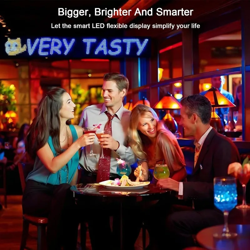 Devil Eyes Light for Cars Flexible Devil EyesLight for Windshield Electronic Programmable Scrolling LED Matrix Panel Bar Party