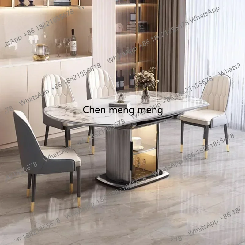 Living Room Kitchen Table Party Unique Non Slip Luxury Folding Dining Table Round Salon Modern Tavoli Da Pranzo Furniture Home