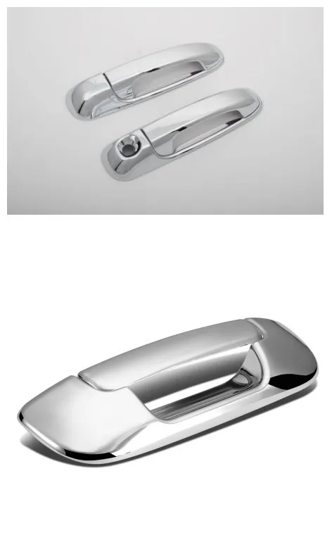

ABS Chrome Door Handle Cover + Tailgate Cover For 02-08 Dodge Ram 1500 2 Door