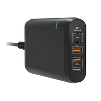 Fast PD Charger Desktop 120W 100W USB Type C PD Charging Station, 5-port Multi Port 18W QC USB Charger Adapter