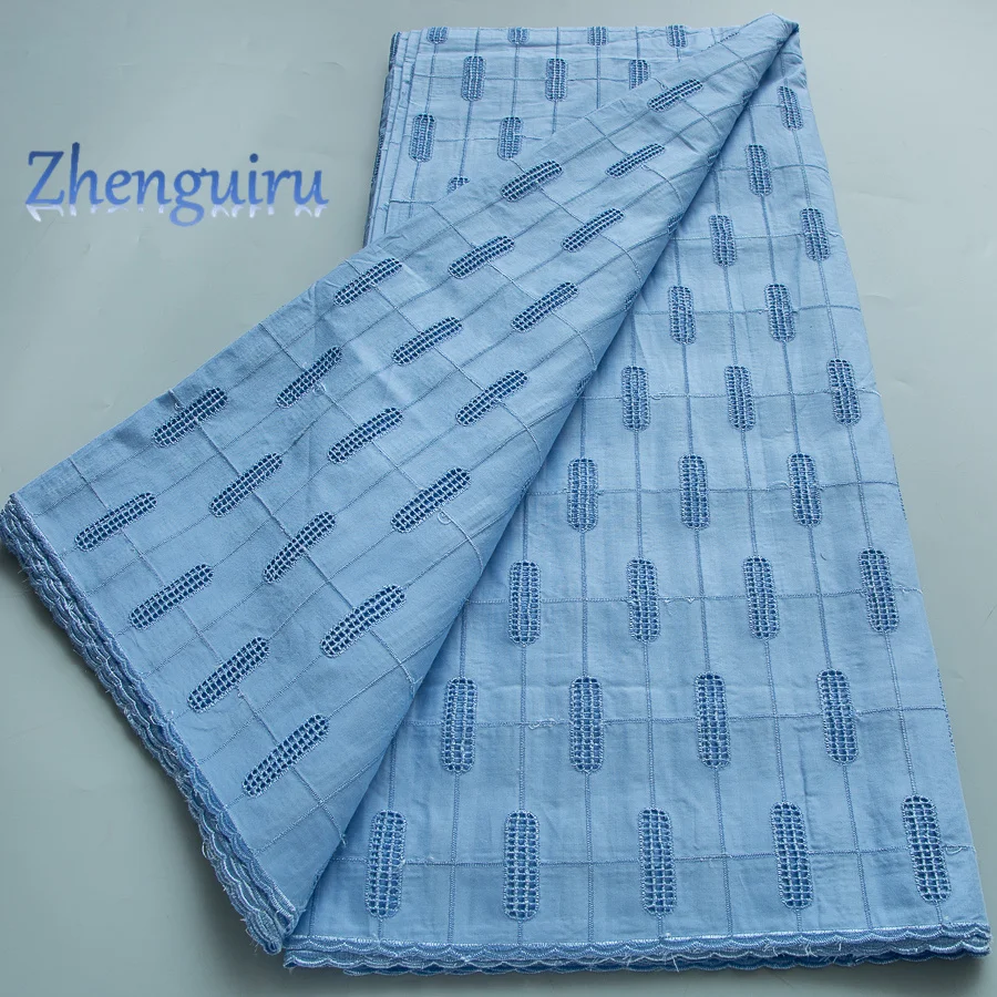 

Nigerian Cotton Lace Fabric High Quality 2025 Embroidered Cotton Swiss Voile Lace Fabric African Party Dress for Women A4217