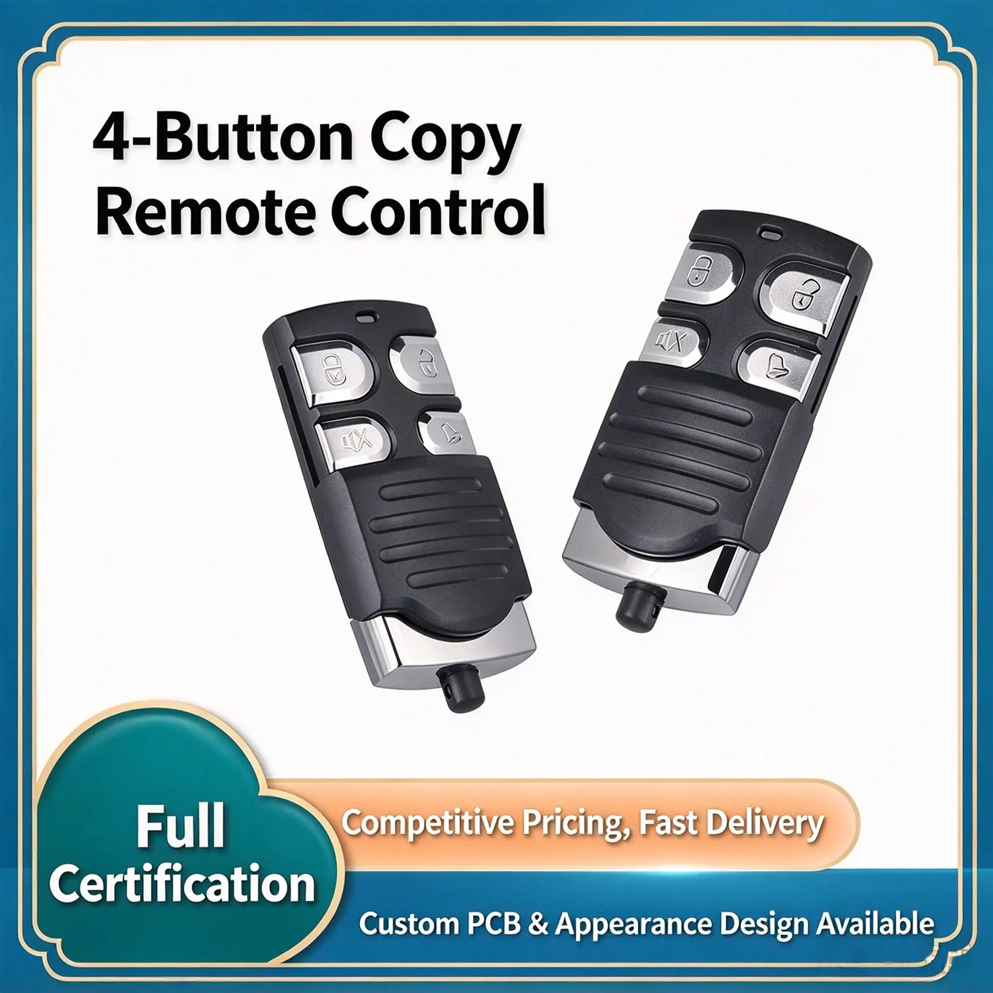 433MHz Universal Wireless Clone Switch Cloning Copy 4CH Gate Garage Door Control Duplicator Remote Control Key