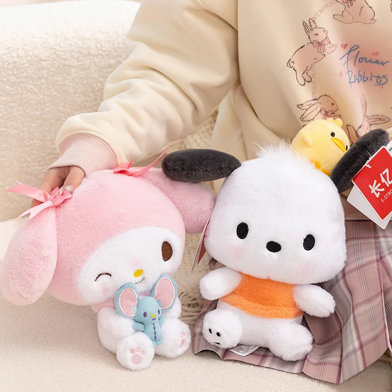 Peluches de Oveja Piano Melody de Sanrio, Adorables y Suaves Peluches de Pachacco, Muñecos de Peluche para Niñas, Compañeros de Perro, Decoración del Hogar