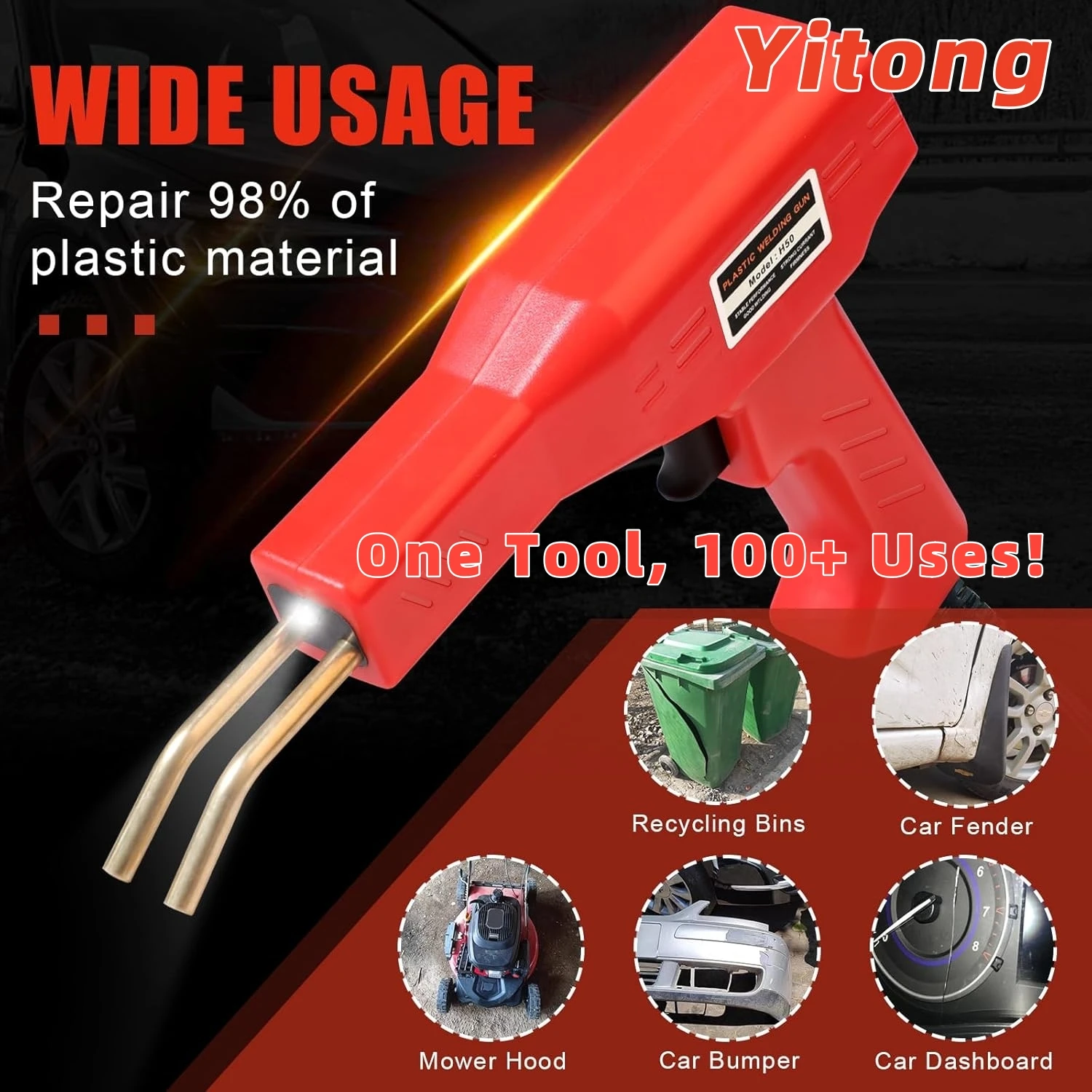 Upgraded Plastic Welder, 1000PCS Staples, Pure Copper Transformer, Rapid Heating, Plastic Welding Kit, Hot Stapler Kit, Plastic