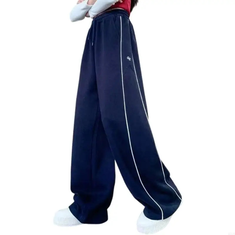 Koreanischen Stil Baumwolle Mädchen Casual Hosen Weiche Elastische Taille Bequem Für Schule Outdoor Mehrere Farbe Option A2UB – Detail 2