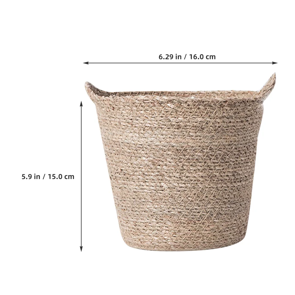 Woven Planter Basket Exquisite Straw Weaving Plant Basket for Living Room Bedroom Decor Multi-Function Storage Solution