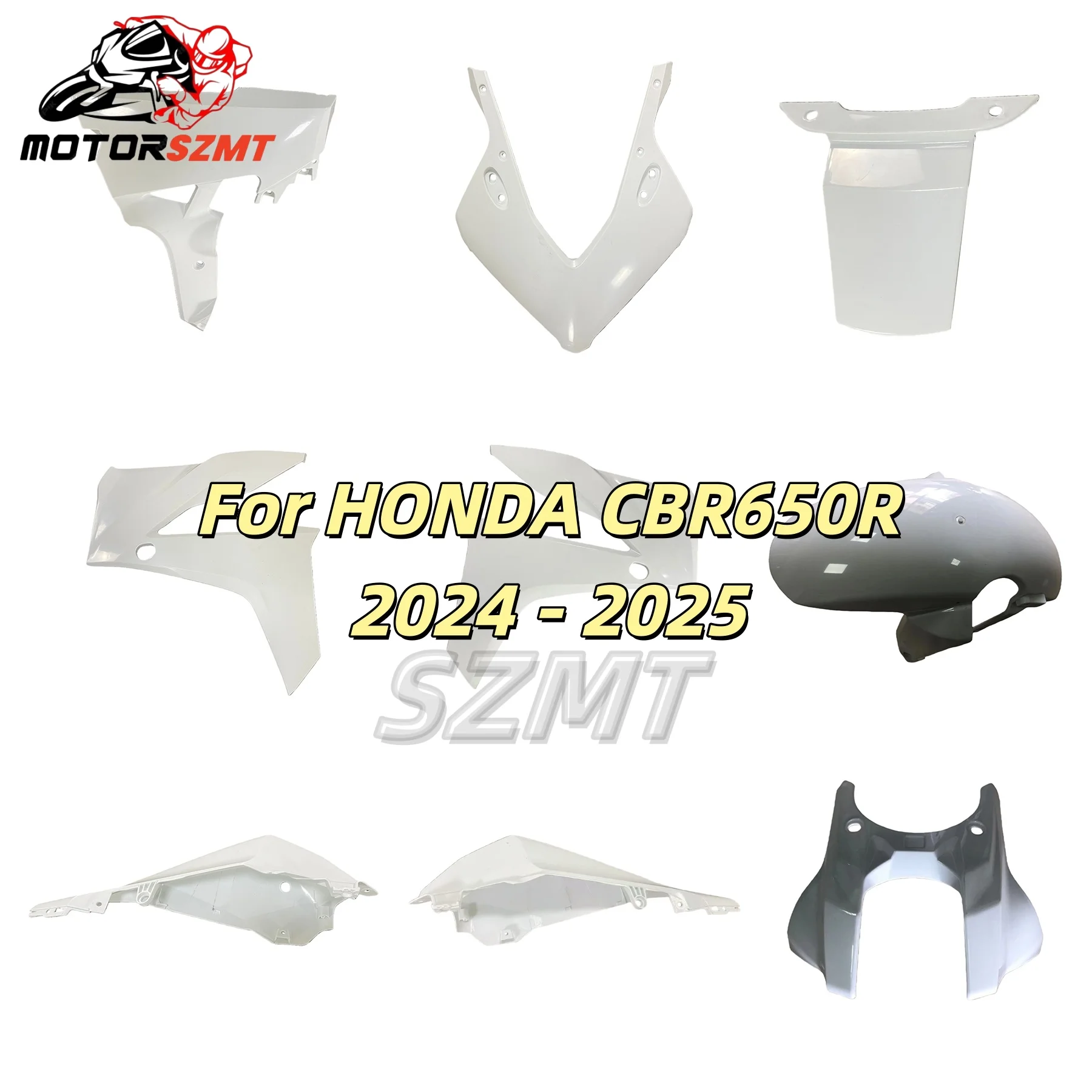 Fender Exhaust Cover Fuel Tank Side Panel Fairing Kit New ABS Unpainted Accessories For HONDA CB650R CBR650R 2024 2025 Injection