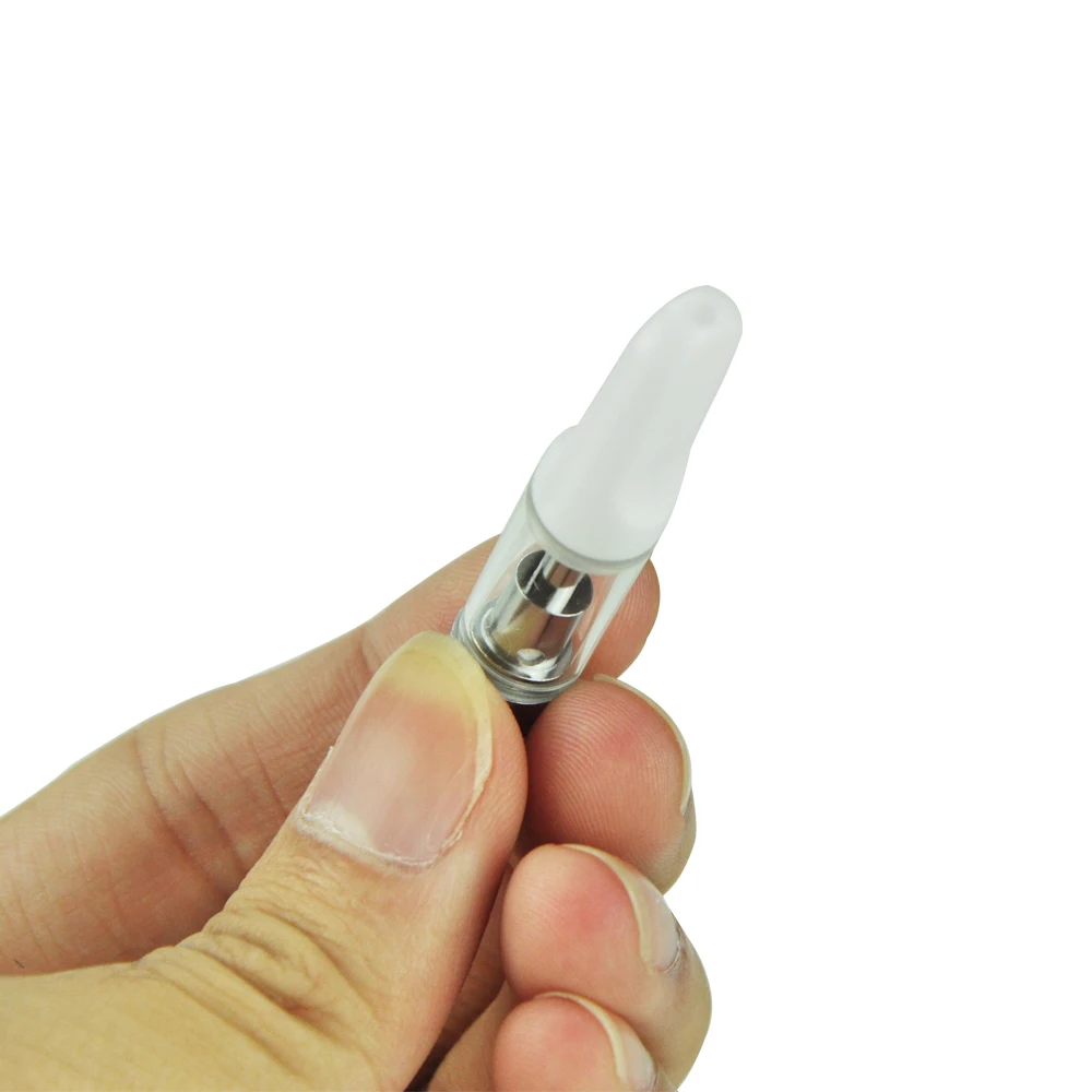 10pcs/Lot Longmada Empty Cartridges CBD Disposible Vape Atomizer 1.0ml Tank Ceramic Coil 510 Thick Oil Carts For Preheat Battey