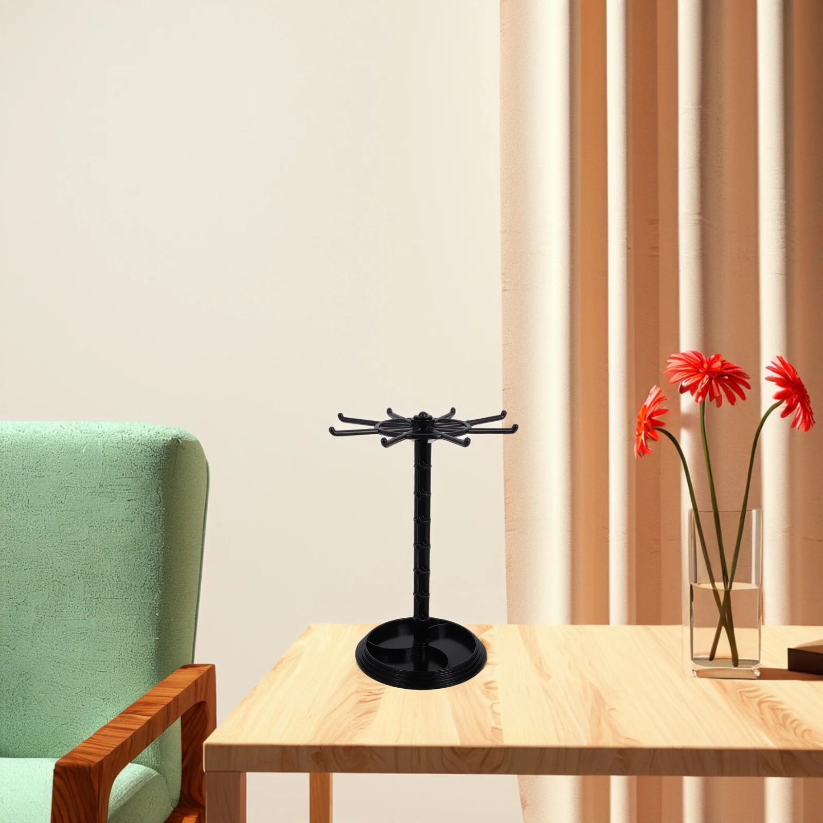 

Rotating Jewelry Organizer Stand For Necklaces Bracelets Earrings Desktop Storage Rack Keychain Holder Small Items Display