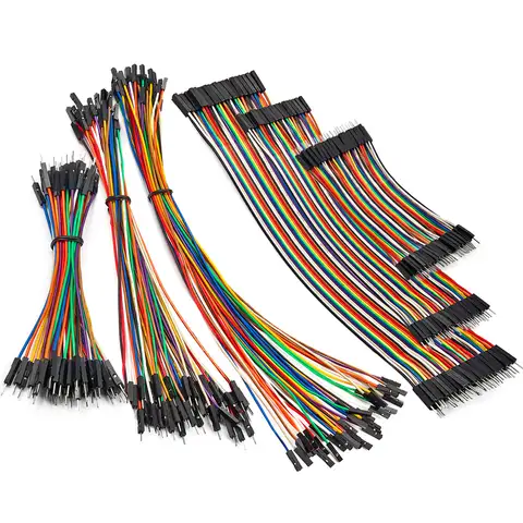 40-120Pcs 10cm 20cm 30cm Dupont Cable Line Jumper Wire Kit Male Female 24AWG Copper Long Ribbon Connector Set for DIY Breadboard