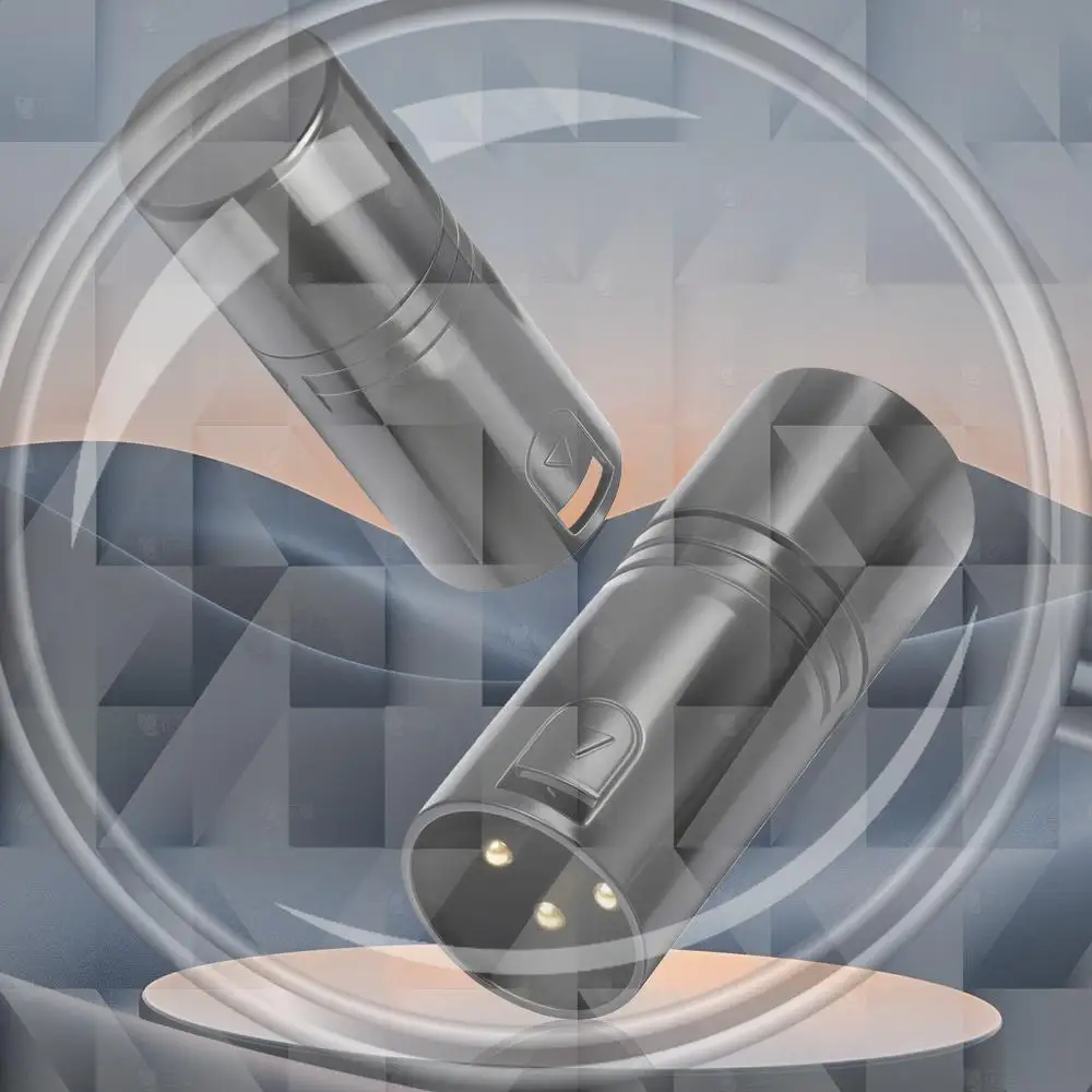 

120 Ohm 3-Pin XLR/DMX Terminator 3 Pin XLR Male Microphone Cable Connectors Audio Converter Connector Adapte