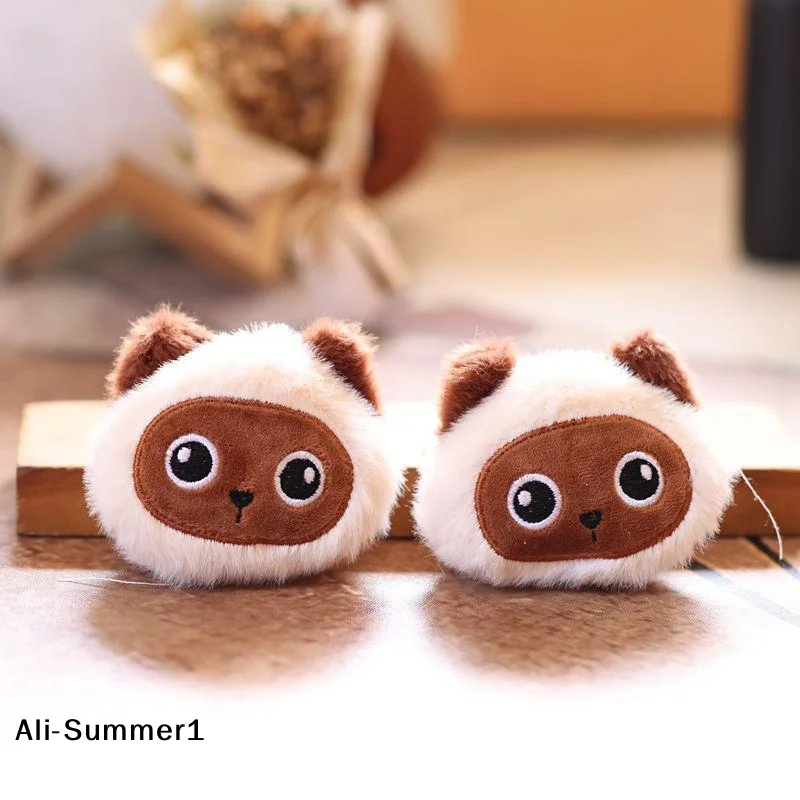 【E】Pluszowy breloczek z kreskówkowym kotkiem, urocza wypchana lalka, zawieszka do kluczy, ozdoba do torby, dekoracja do plecaka, prezent urodzinowy