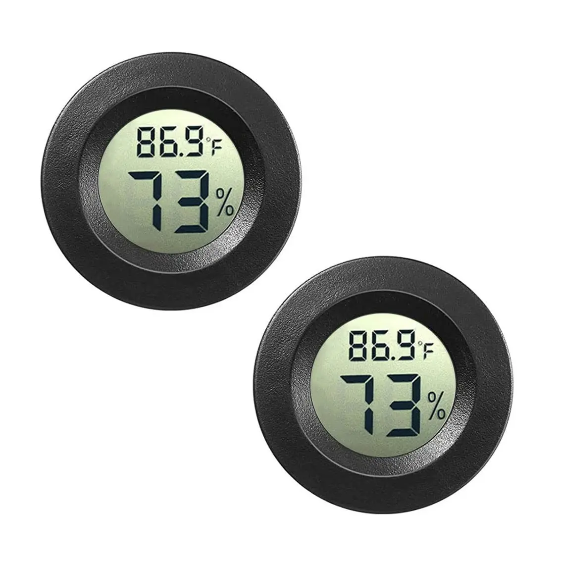 black Mini Hygrometer Thermometer Digital LCD Monitor Indoor/Outdoor Humidity Meter Gauge Temperature for Home