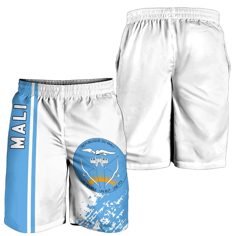 Mali Flag Map 3D Printed Short Pants For Men Clothes Casual Hawaiian Boy Beach Shorts National Emblem Trunks Africa Trousers