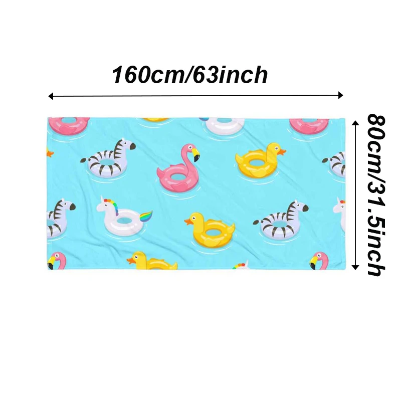 8 unids/lote Toalla de playa de sublimación personalizada para niños Toalla de playa en blanco sublimación