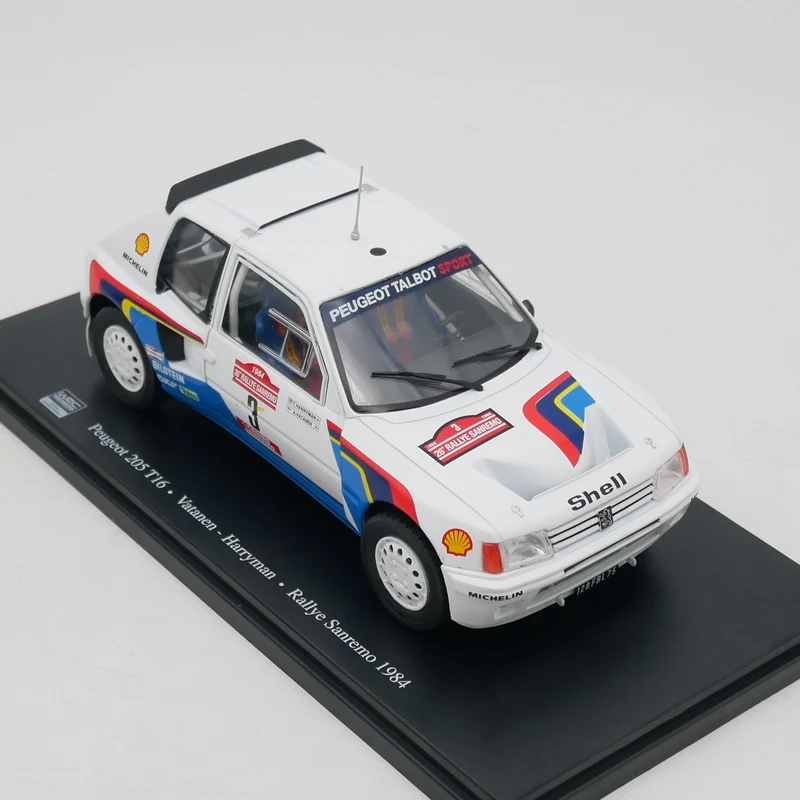 Ixo 1:24 Scale Diecast Alloy Peugeot 205 T16 WRC 1984 Racing Toys Car Model Classic Nostalgia Adult Gift Souvenir Static Display