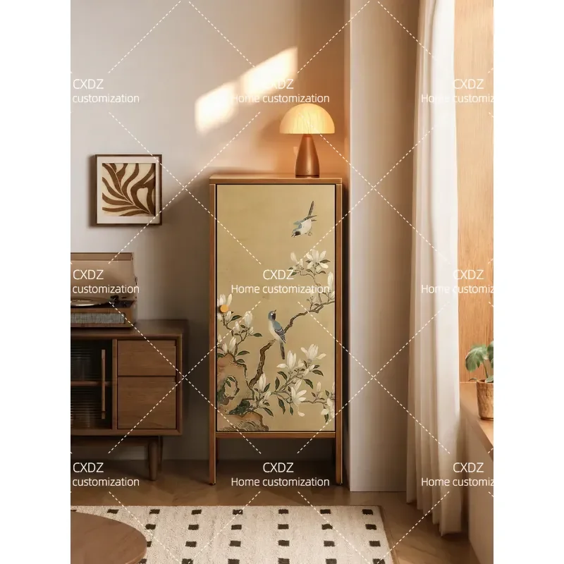 Iron Bucket Cabinet for Living Room Bedroom Storage Locker Wall Mounted Side Cabinet Entrance Hallway Organizer Shelf