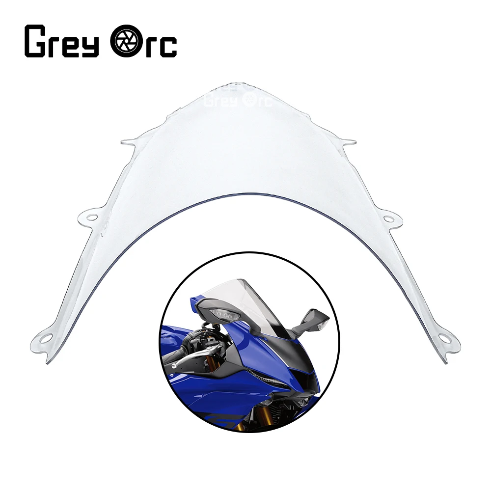 

Motorcycle Accessories Screen Windshield WindScreen Double Bubble For Yamaha YZF-R6 YZF R6 600 2017-2024 2018 2019 2020 2021