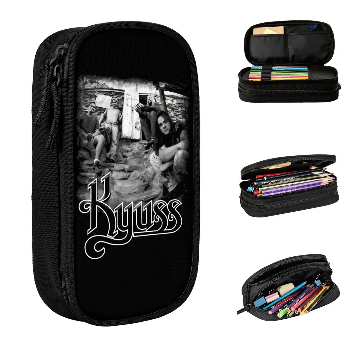 Kyuss Heavy Metal Rock Band Accessories Pen Box Large-capacity Kids Pencil Box Amazing Gift