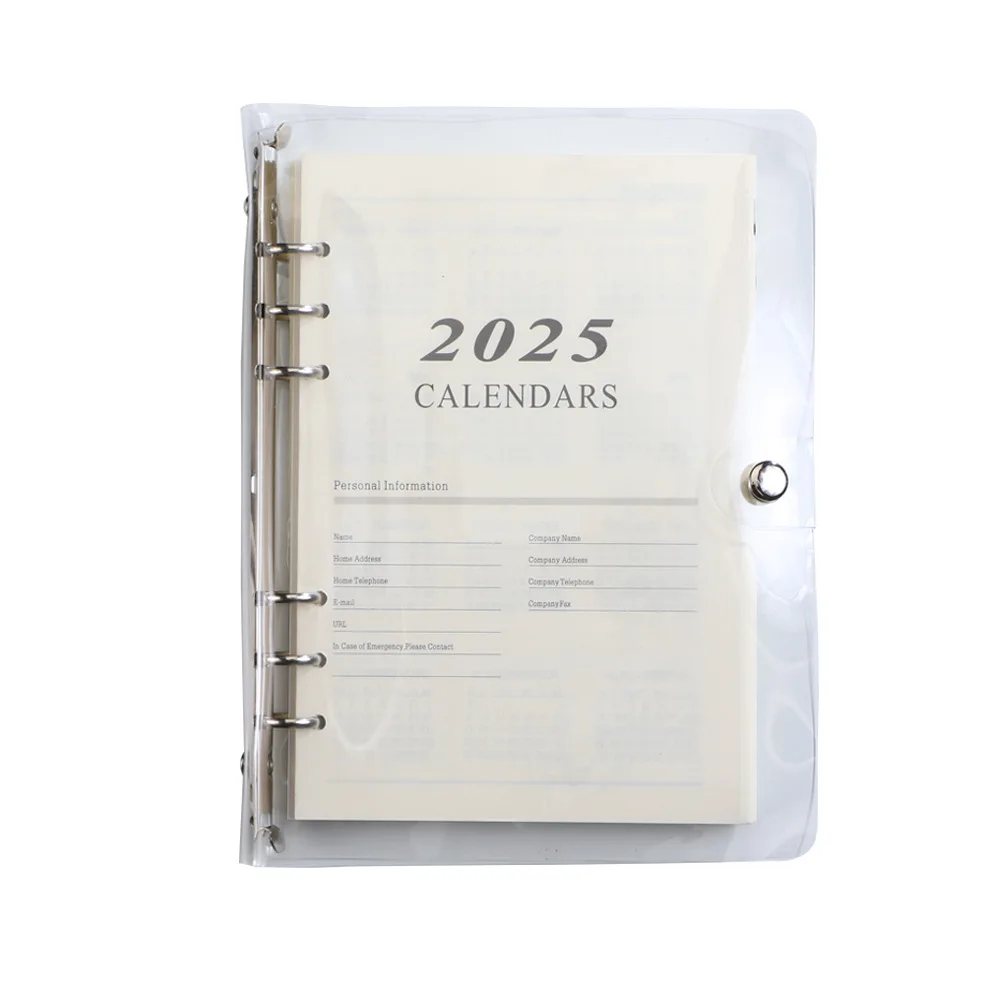 A5 Loose Leaf Refill Binder Notebook 2025 Daily Planner Schedules Study Planner Korean Stationery Office School Supplies