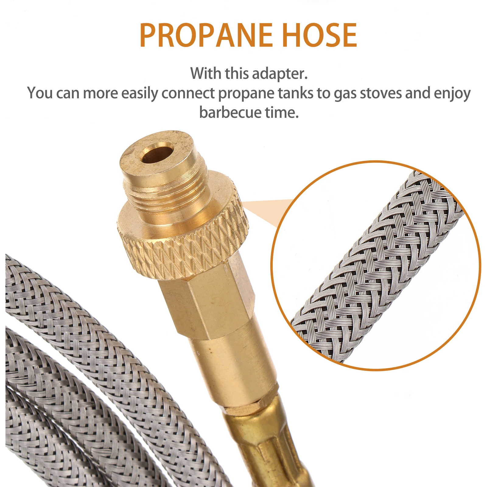 

Aluminum Alloy Propane Hose Gas Connecting Pipe BBQ Camping Picnic Tank Adapter Extension Liquefied Gas Connector Tube