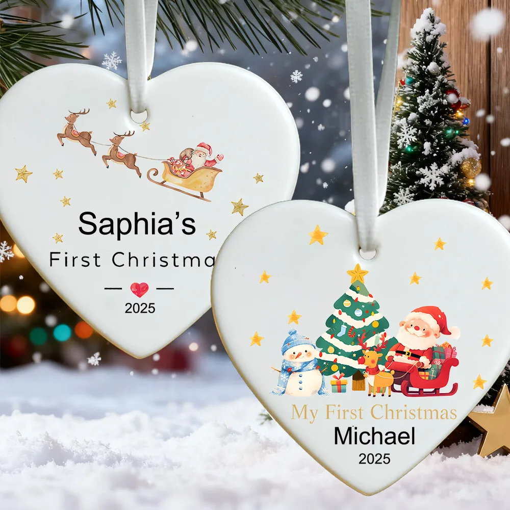 زخرفة عيد الميلاد الأولى المخصصة للطفل الجديد 1st عيد الميلاد الحلي تذكار هدايا عيد الميلاد المخصصة لحديثي الولادة #1