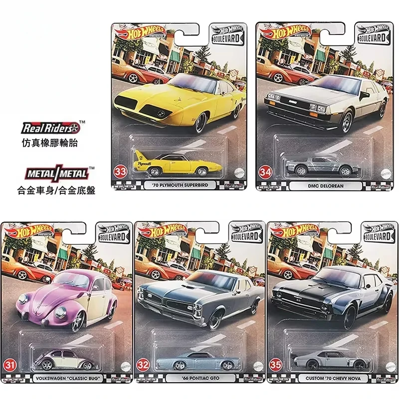 Original Hot Wheels Premium Car Boulevard Diecast 1:64 Voiture Nissan Skyline Volkswagen Mini Toyota Kids Boys Toys for Children