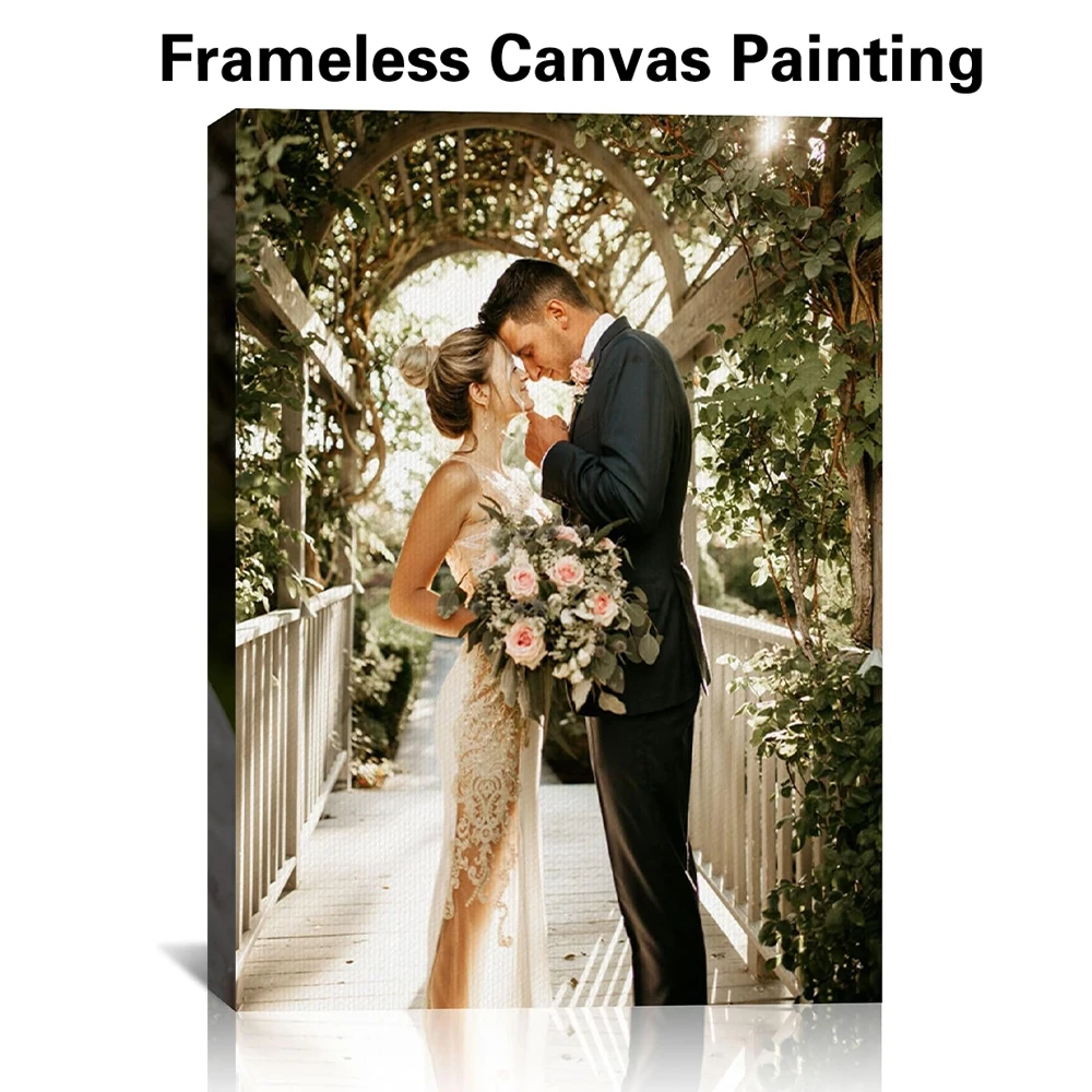 1pc Frameless Personalize Custom Photo marry Art Decor Canvas Painting Wall Picture For Poster Wall Decor Picture