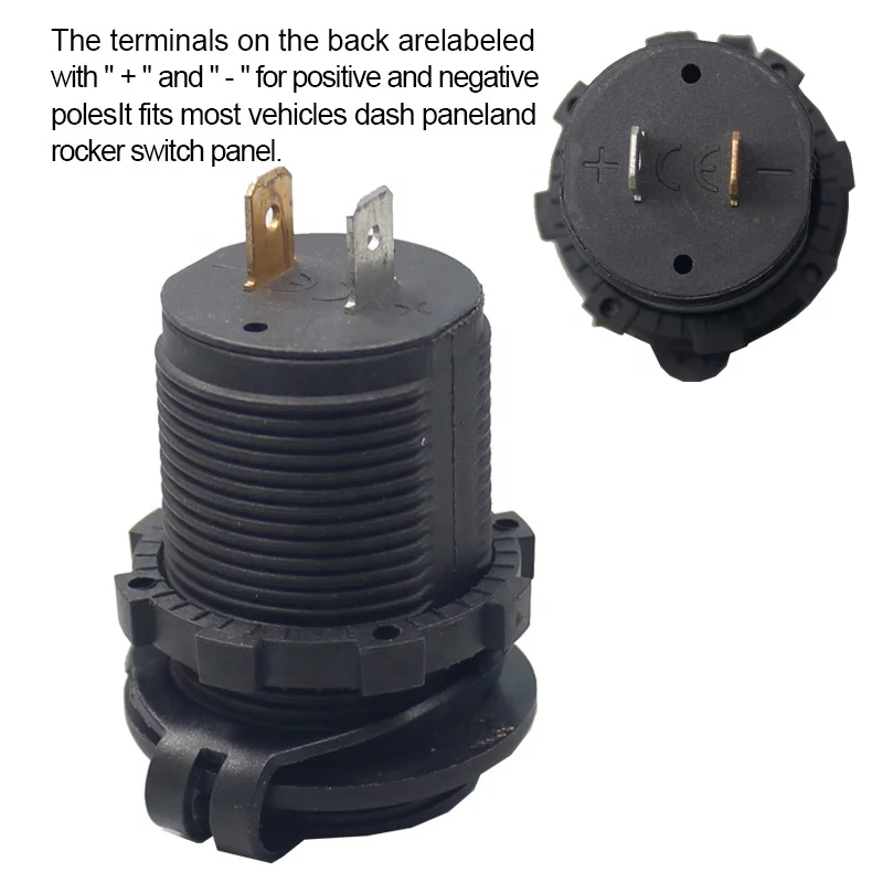 12V 24V Auto Adapter Motorfiets 5V 2.1a Dual Usb Autolader Socket