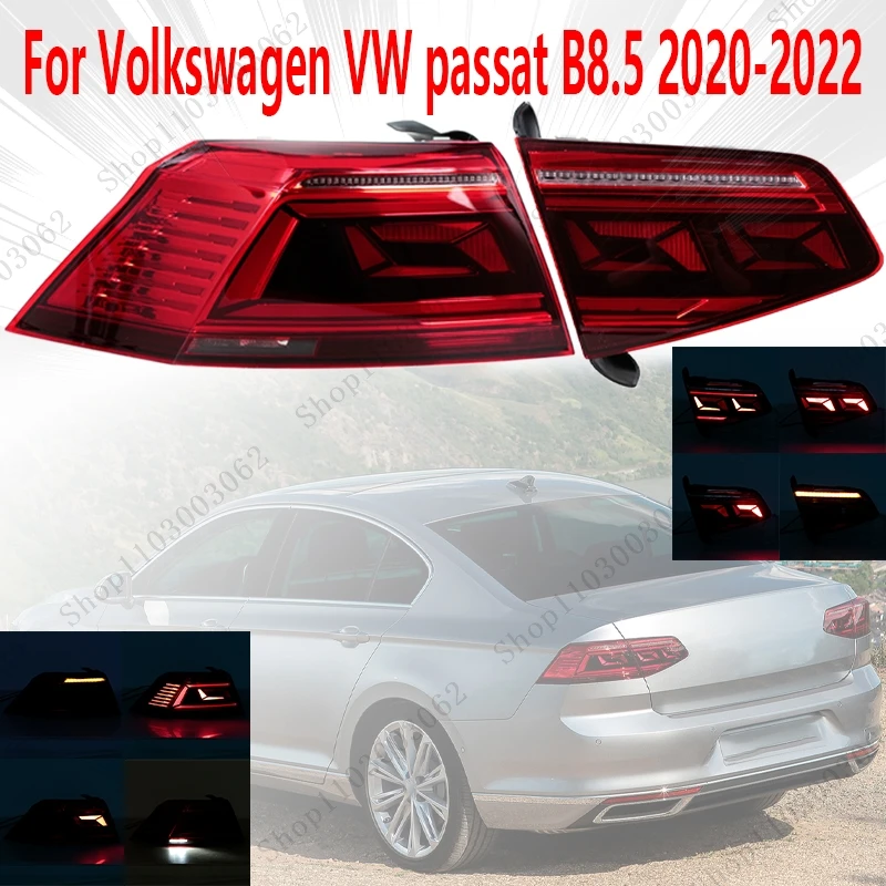 Tail Lights For Volkswagen VW passat B8.5 2020 2021 2022 Car External Rear Bumper Headlight Driver Light Reverse Signal Light