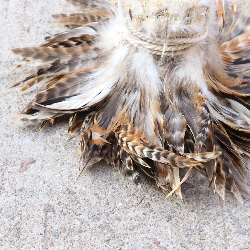 Wholesale Natural Rooster Saddle Plumes 4-8\