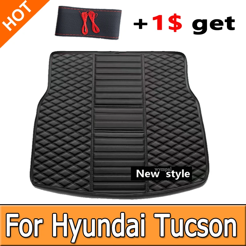 Leather Car Trunk Mats Car Mat For Hyundai Tucson NX4 2022 2023 Trunk Mat Coche Car Accessorie