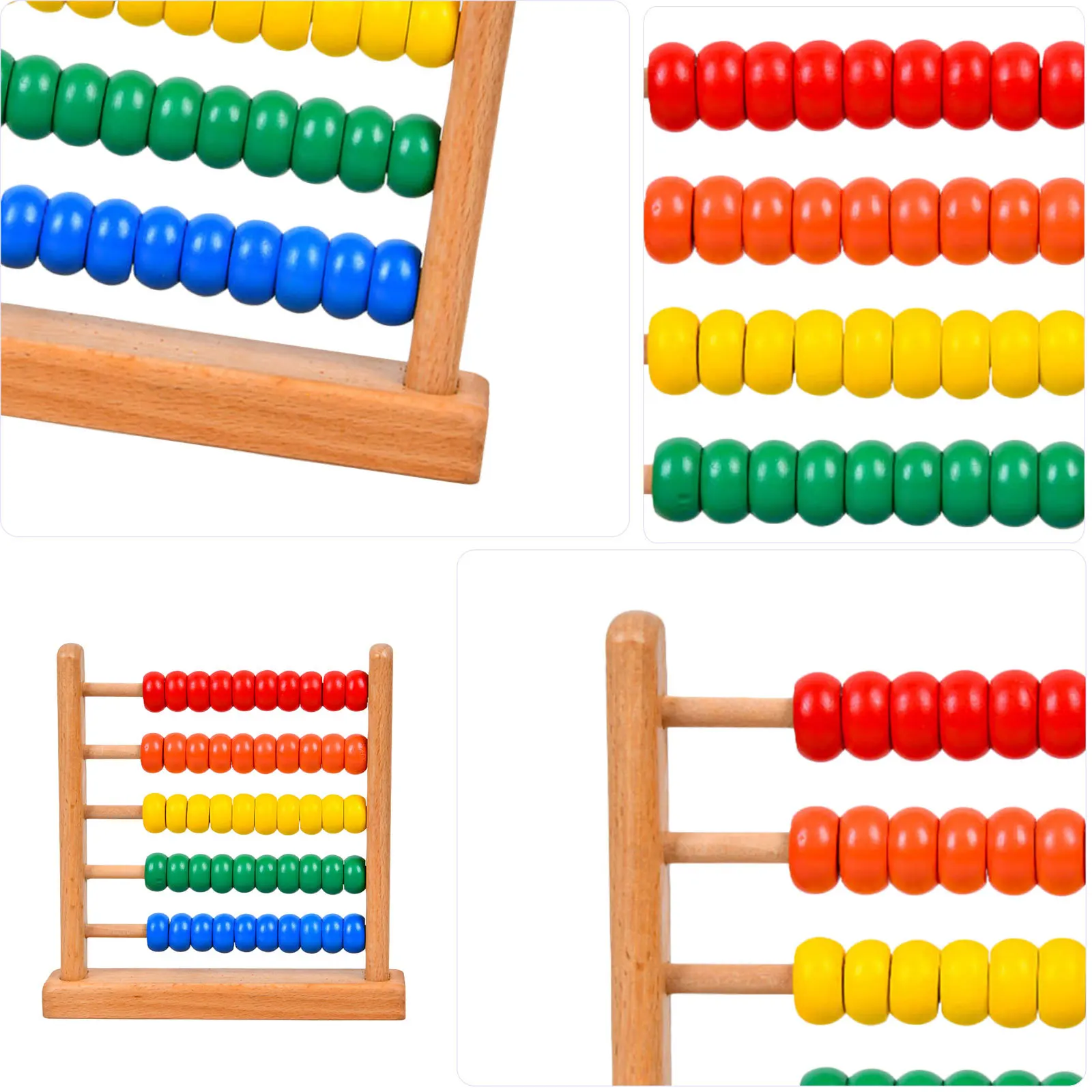 1pc Kids Houten Abacus Kraal Tellen Voor Rekenen Leren Wiskunde Educatief Hulpmiddel Vroege Ontwikkeling Leermiddel