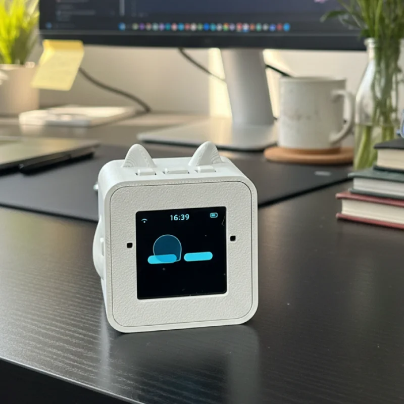 

EMO XiaoZhi Mini AI Robot | Smart Voice Chatbot, Emotional Interaction, Personalized AI Companion, Multilingual, with Cat Ears