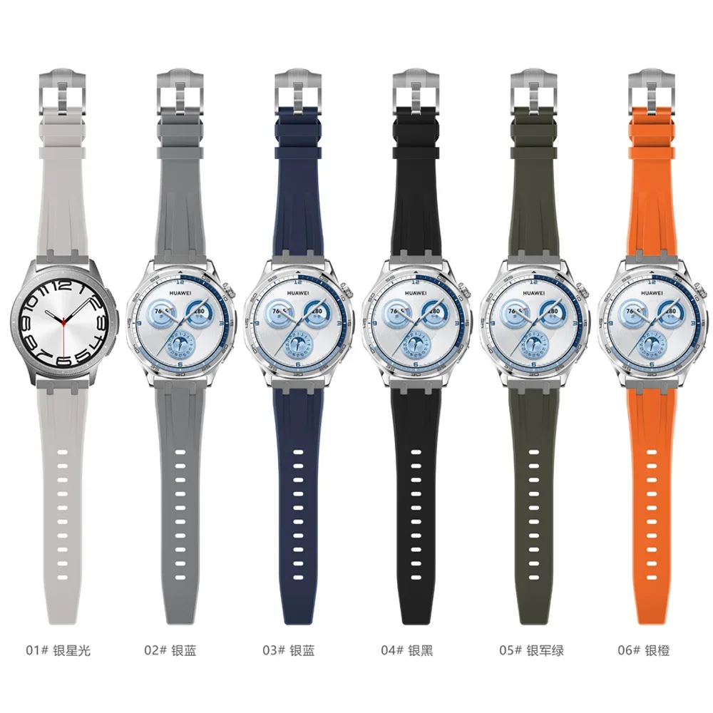 22 مللي متر سيليكون حزام لهواوي ساعة GT5 برو 46 مللي متر سوار مريح لهواوي ساعة 4 3 برو GT5/4/3/2e 46 مللي متر معصمه كوريا