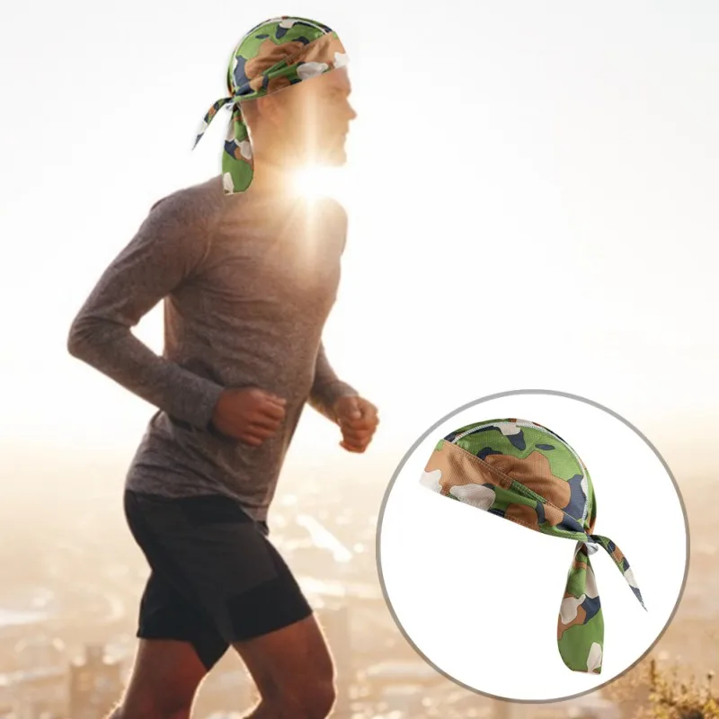 1pc Cycling Bandana Headband Adjustable Pirate Headscarf Wicking Balaclavas Hat Motorcycle Bike Cap Helmet Liner