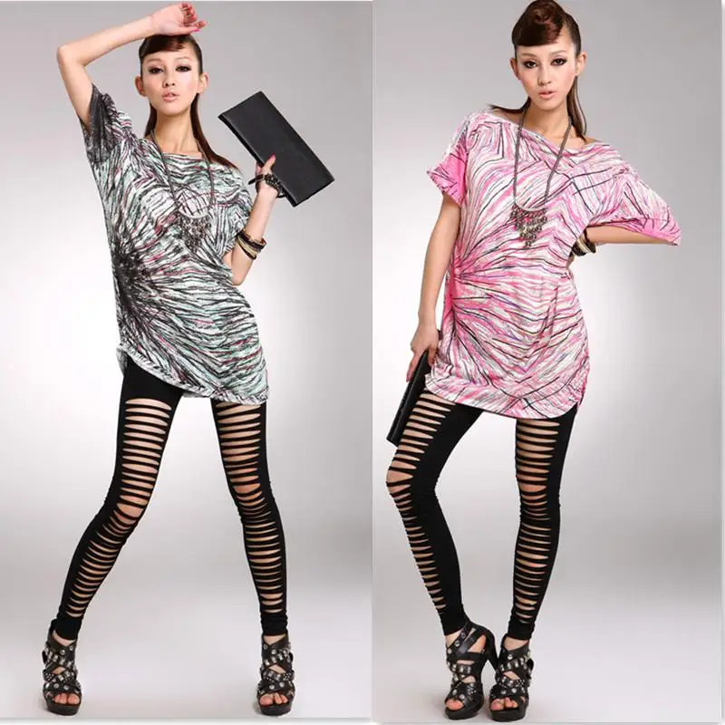 

Elastic Cotton Front Perforated Hollow Nine Point Leggings Women's Slim Fit Pants Polyester Fiber Spring Season