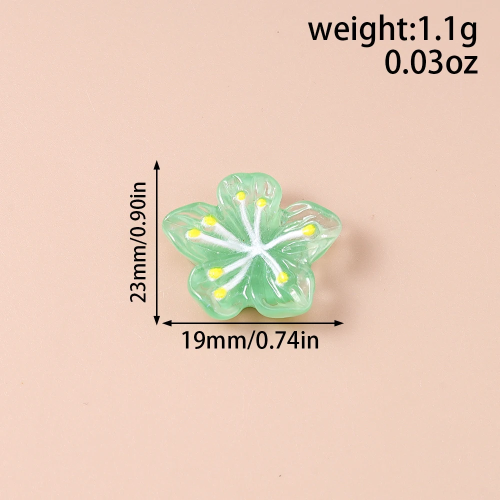 Leslie 15 Stück süße neue Harzblüten-Mini-Blume mit flacher Rückseite, Cabochon, Sammelalbum, Kawaii, DIY-Verzierungen, Zubehör – Detail 2