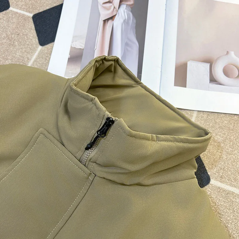 Winter staande kraag katoenen jas voor mannen effen kleur eenvoudige splitsen dikke jas Koreaanse casual mode losse mannelijke jassen