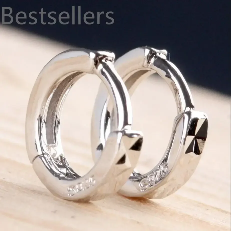 

Cute nice 925 Sterling Silver Hoop Earrings Cut Arrow Mini Loop Circle Small For Women Mens Girls Jewelry Wedding
