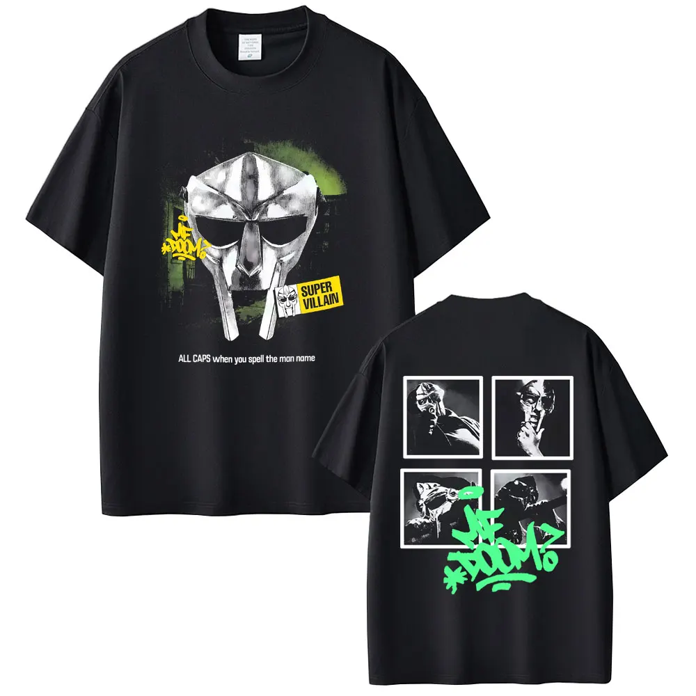 

Rapper Mf Doom Madvillainy The Illest Villain Graphic T-shirt Men Women Hip Hop Oversized T Shirt Men's High Quality Cotton Tees