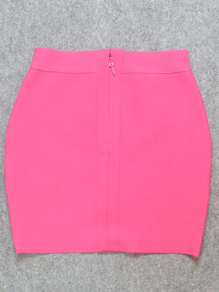 Rok Mini Wanita Seksi Pensil Ketat Ramping Elastis Rok Baru 2025 Rok Mawar Merah Muda Populer Pesta Klub Selubung Melar